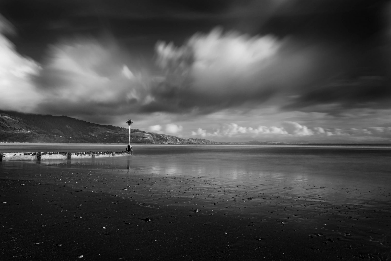 Stormy clouds at Bolinas Beach, California