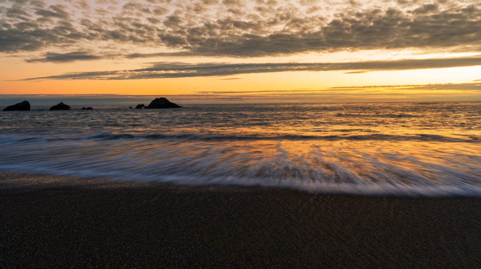 California beach sunset