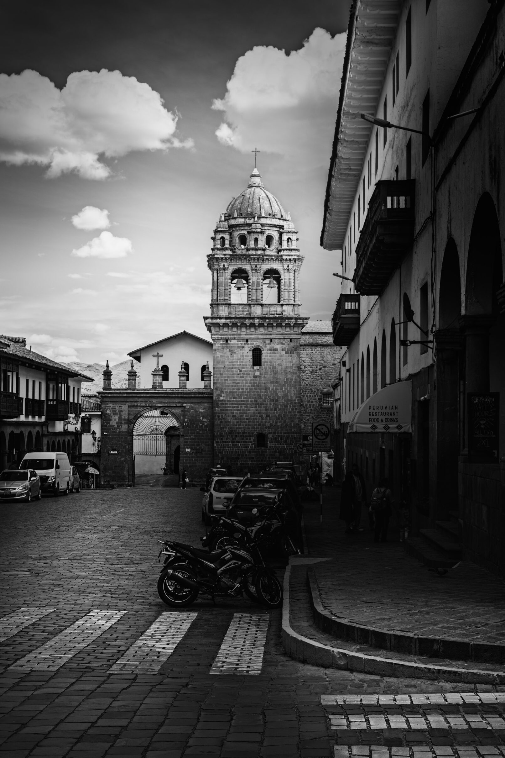 Old bell tower in Cusco, Peru