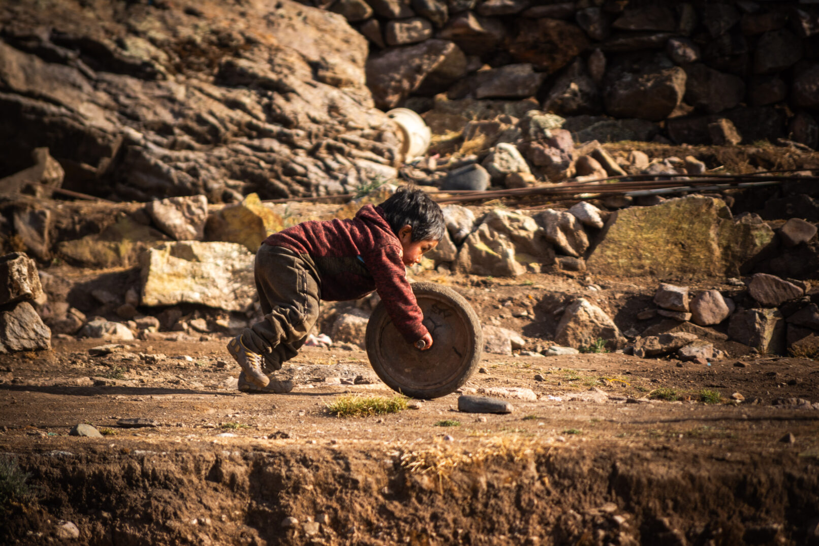 Peruvian village boy