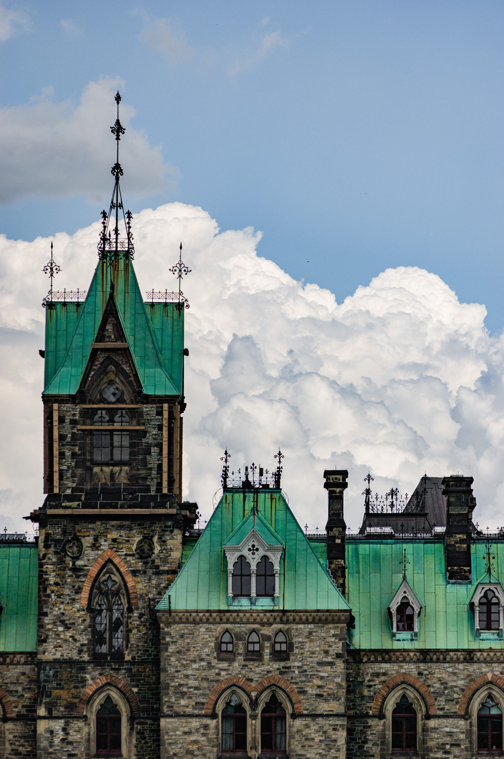 Ottawa church with clouds