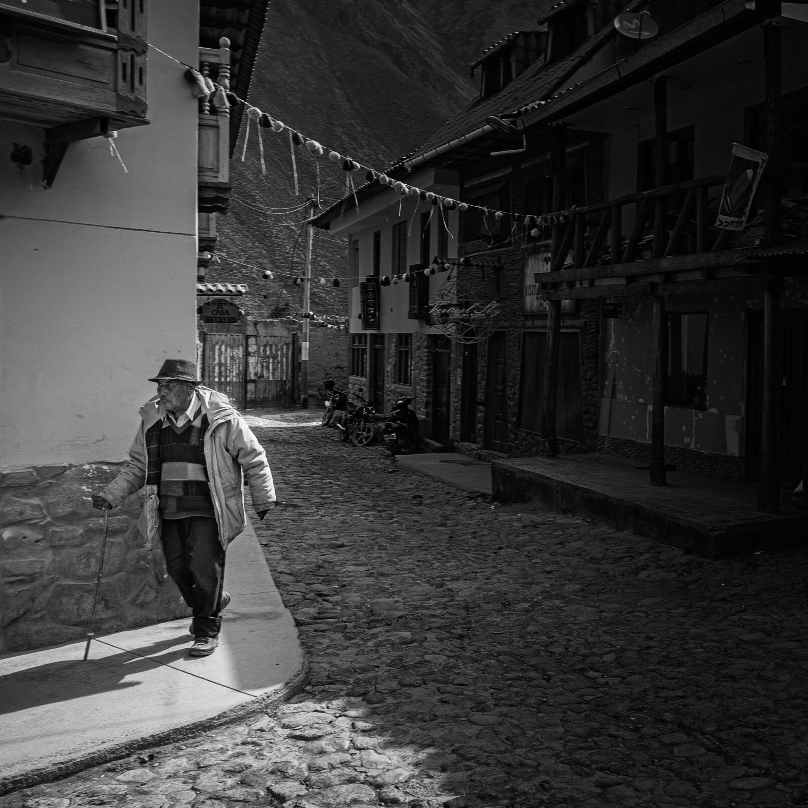 Peruvian man on street