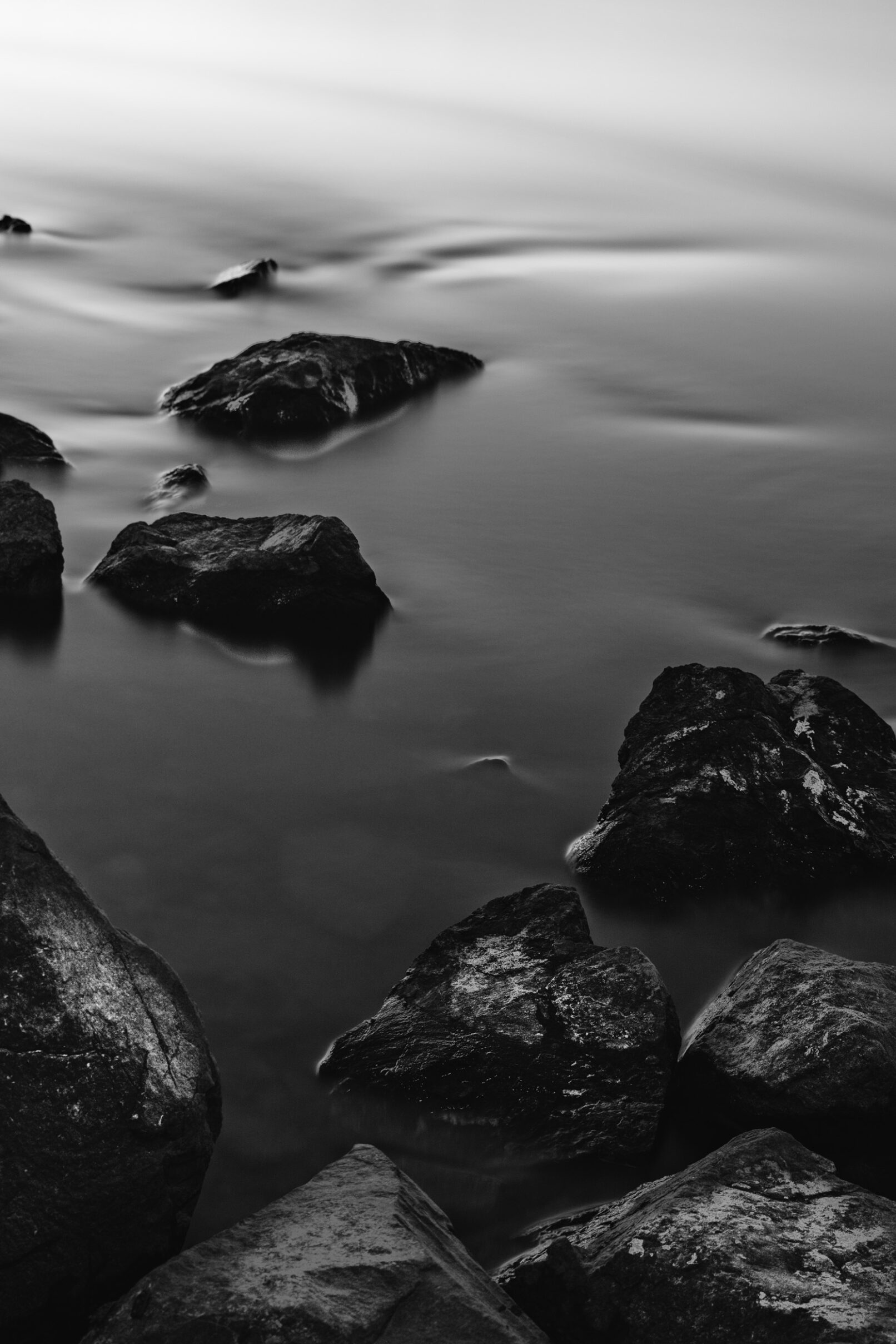 Rocks in water