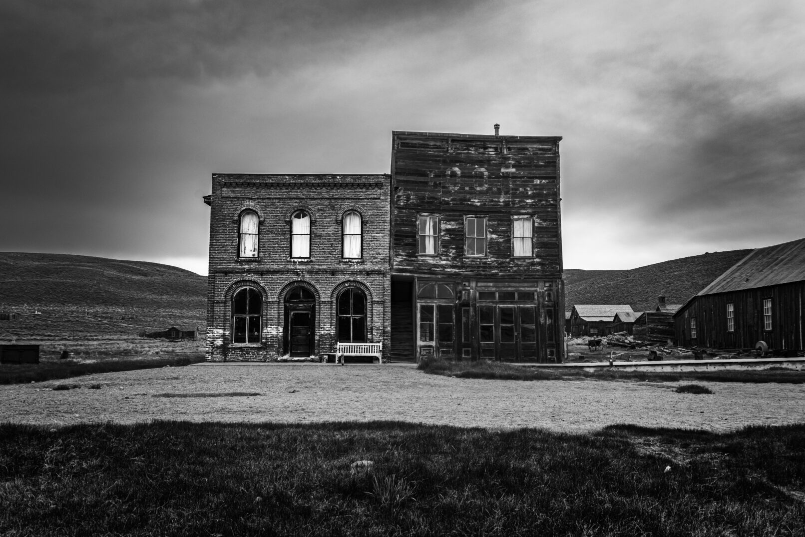 Building in Bodie, California ghost town