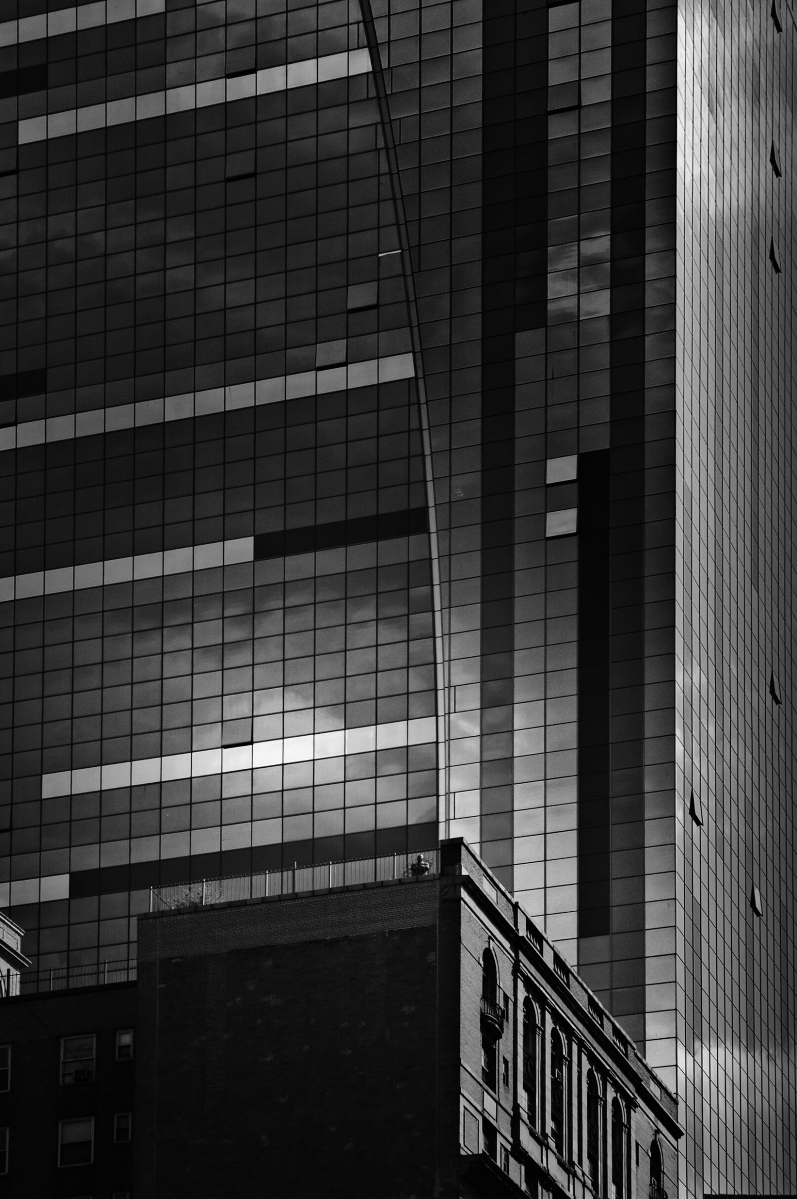 skyscraper with reflected clouds