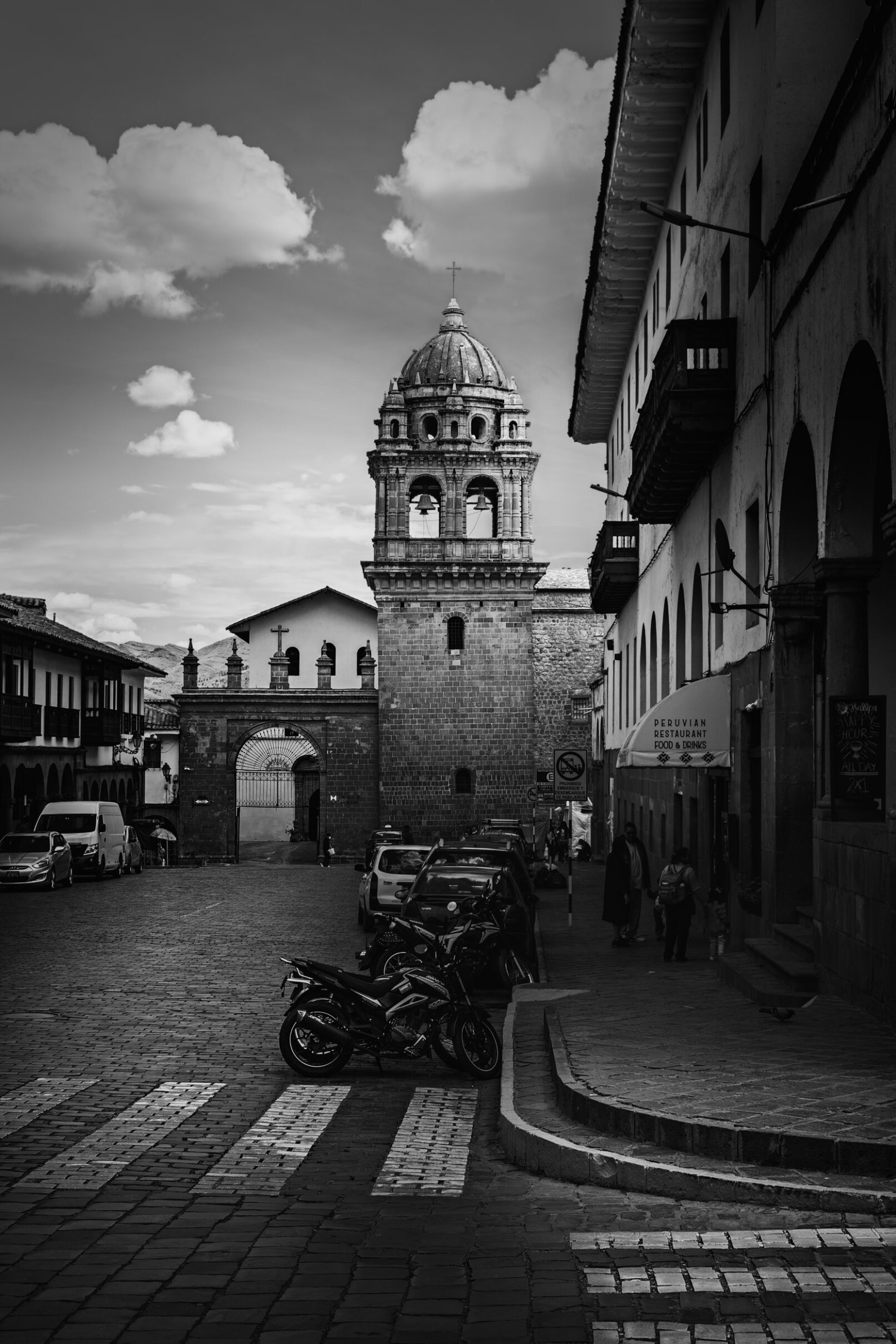 Old bell tower in Cusco, Peru