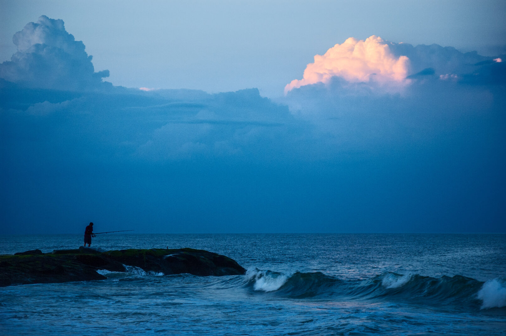 man fishing