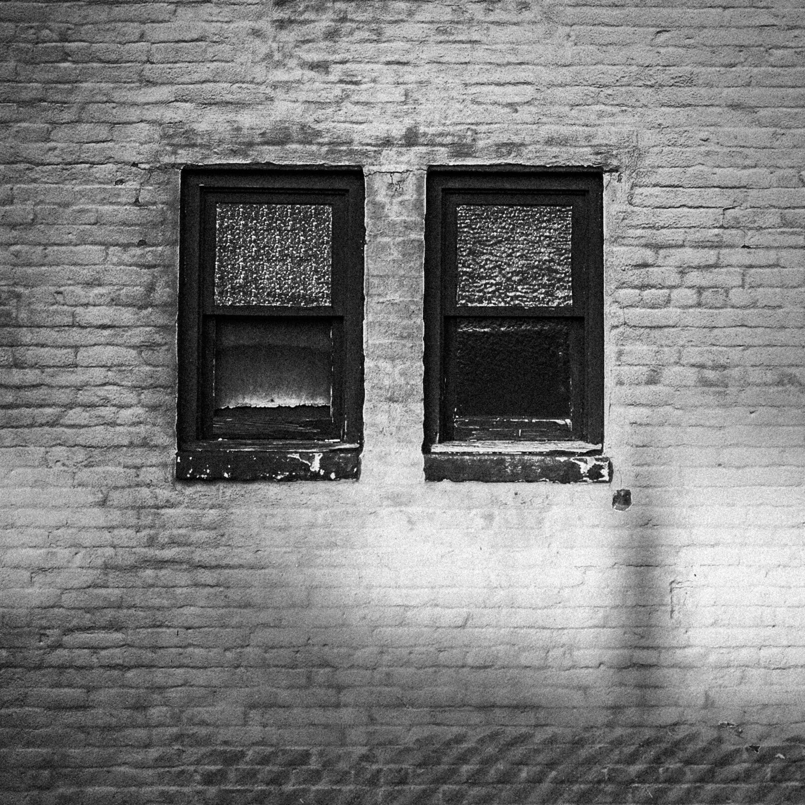 windows in old building facade