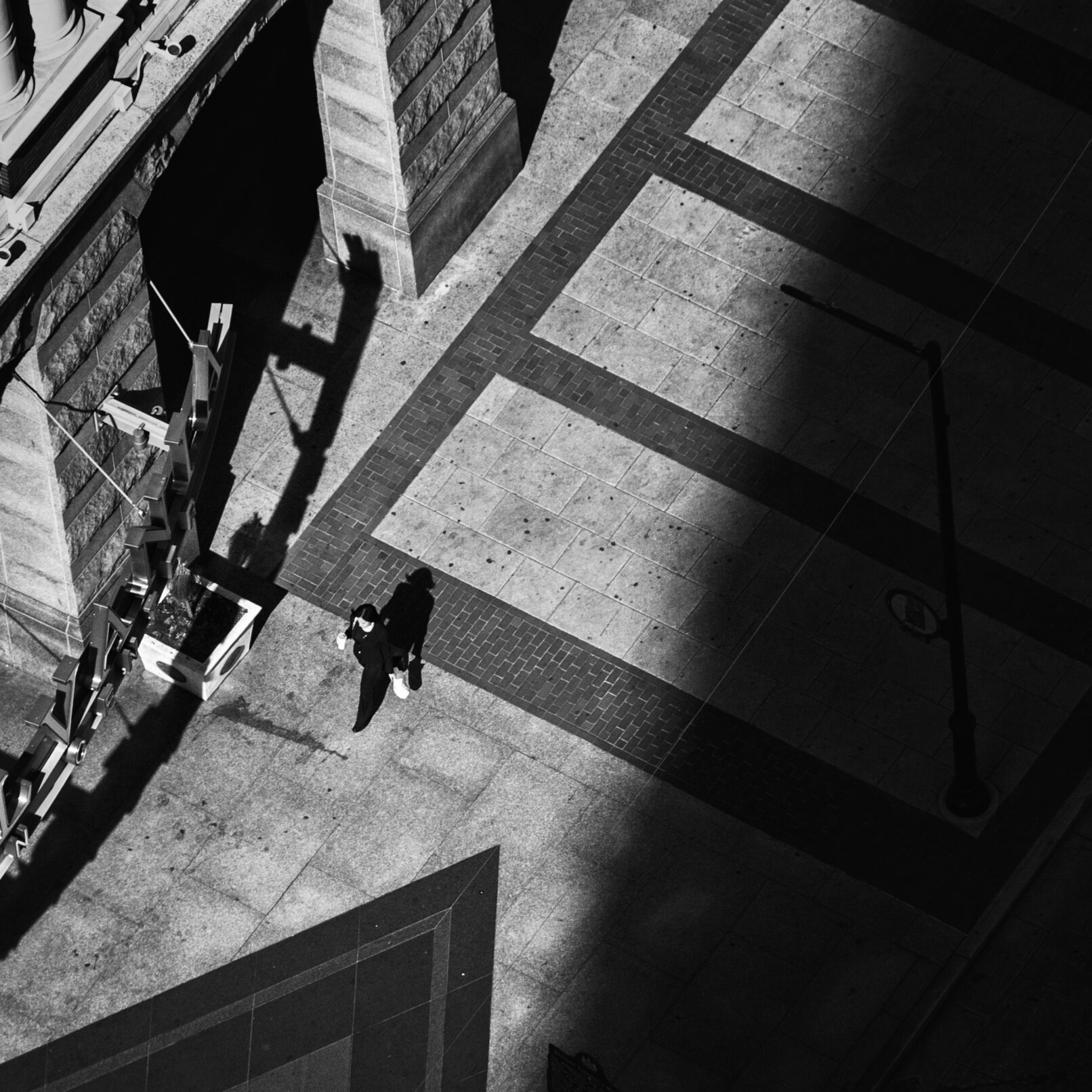 Aerial street view in Philadelphia