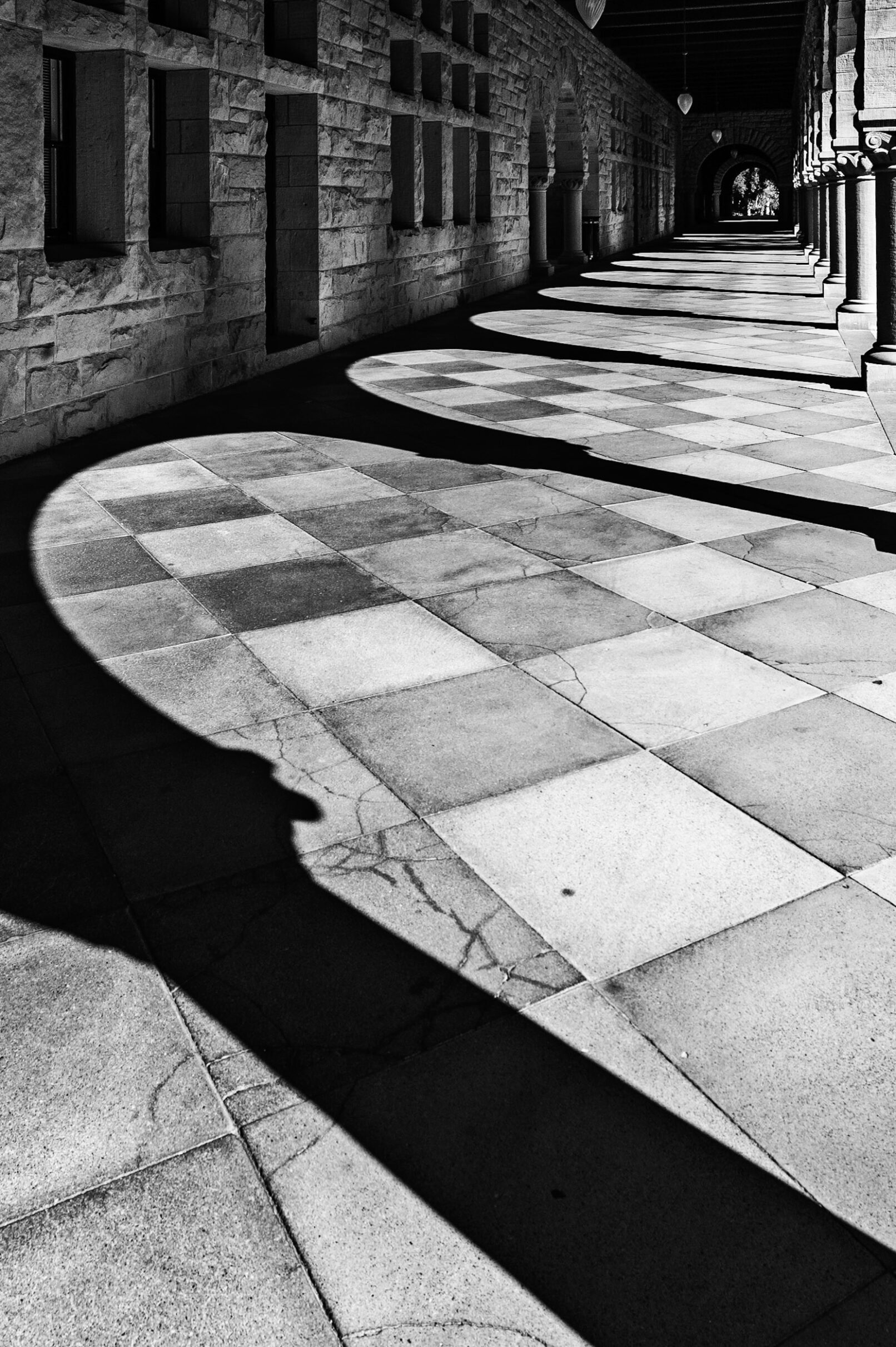 Pillar shadows at Stanford University