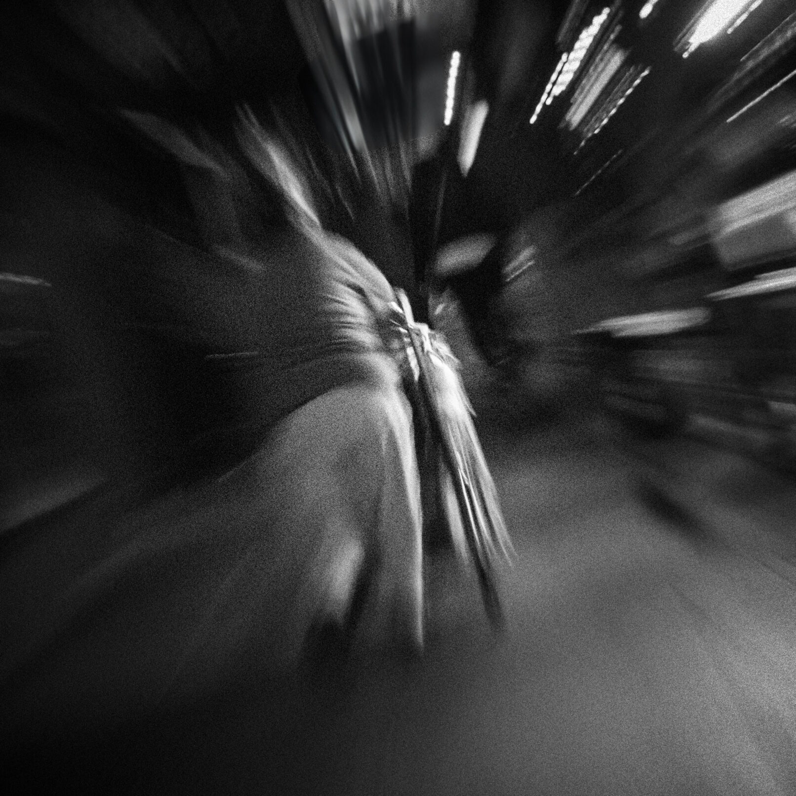 Person on street with shopping cart